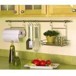 Organizador Multifuncion Cromado Con Barral Set De Cocina