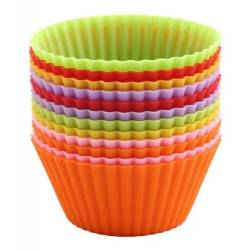 Molde de silicona cup cakes individual set x 12